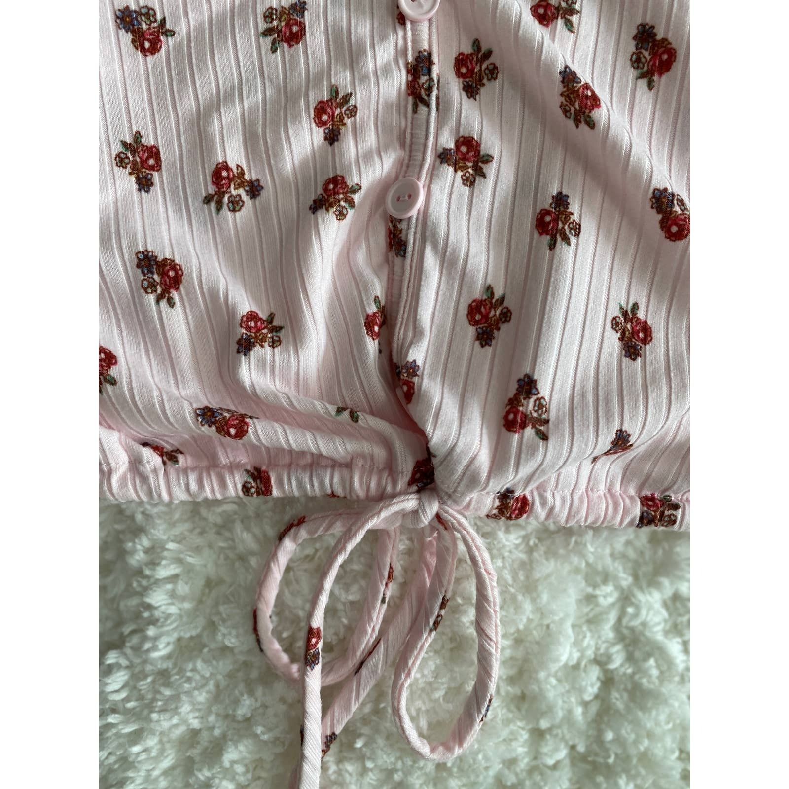 Love Wins Womens Pink Floral Strappy Light Tank Top New Large — image 3 of 7
